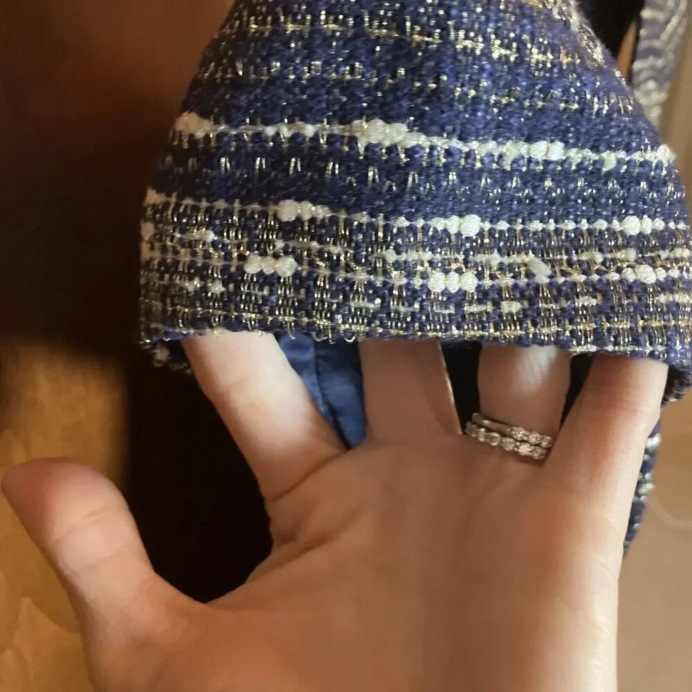 Lilly Pulitzer Ruthy Dress‎ True Navy Metallic Boucle Cap Sleeve Preppy Size 4 - Picture 7 of 12